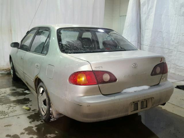 2T1BR12E51C389643 - 2001 TOYOTA COROLLA CE SILVER photo 3