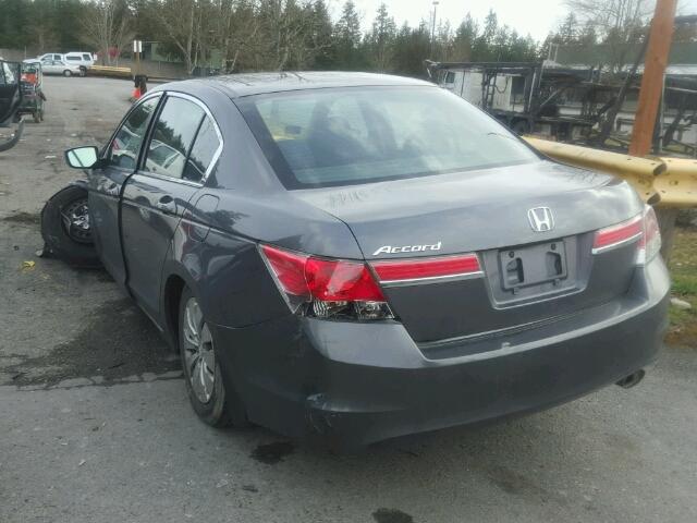 1HGCP2F35CA138672 - 2012 HONDA ACCORD LX GRAY photo 3