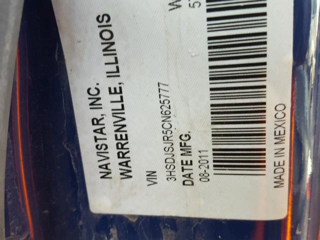 3HSDJSJR5CN625777 - 2012 INTERNATIONAL PROSTAR أزرق صورة 10