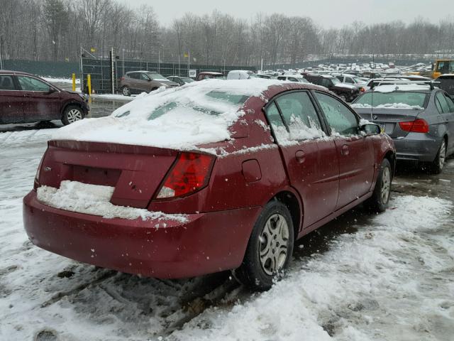 1G8AZ52F44Z225736 - 2004 SATURN ION LEVEL BURGUNDY photo 4