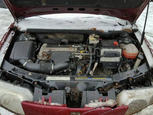 1G8AZ52F44Z225736 - 2004 SATURN ION LEVEL BURGUNDY photo 7