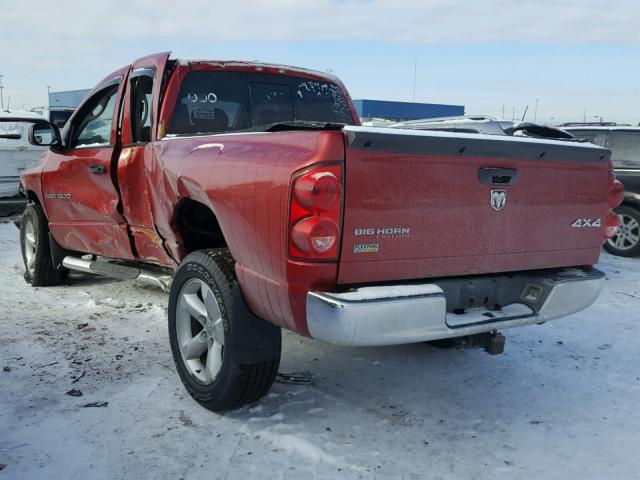 1D7HU18PX7S260795 - 2007 DODGE RAM 1500 S RED photo 3