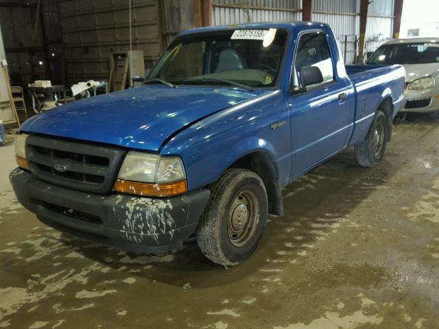 1FTYR10V9XPB66528 - 1999 FORD RANGER BLUE photo 2