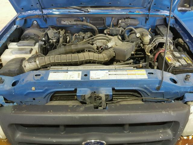 1FTYR10V9XPB66528 - 1999 FORD RANGER BLUE photo 7