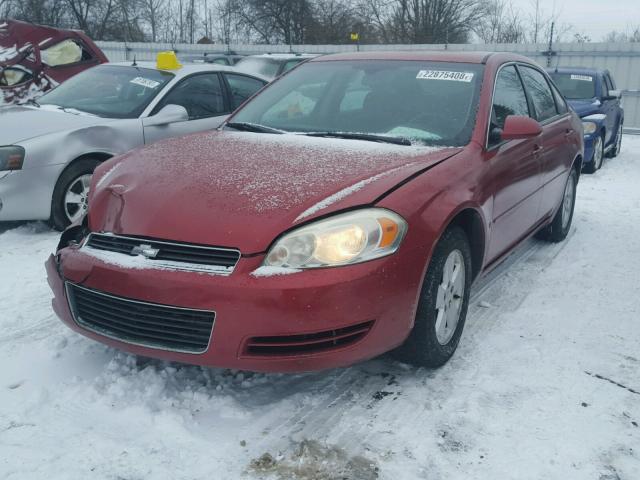 2G1WT58K869141135 - 2006 CHEVROLET IMPALA LT RED photo 2