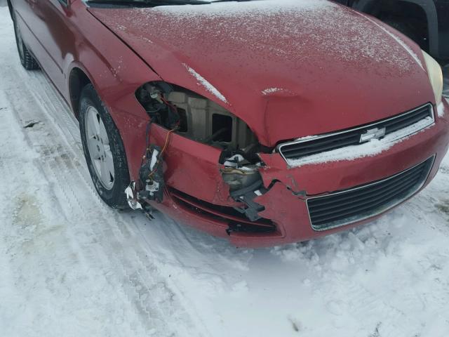 2G1WT58K869141135 - 2006 CHEVROLET IMPALA LT RED photo 9