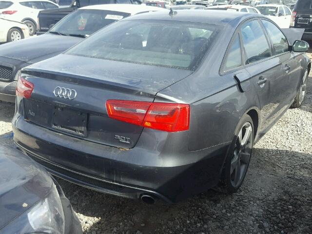 WAUHGAFC0EN053309 - 2014 AUDI A6 PRESTIG GRAY photo 4