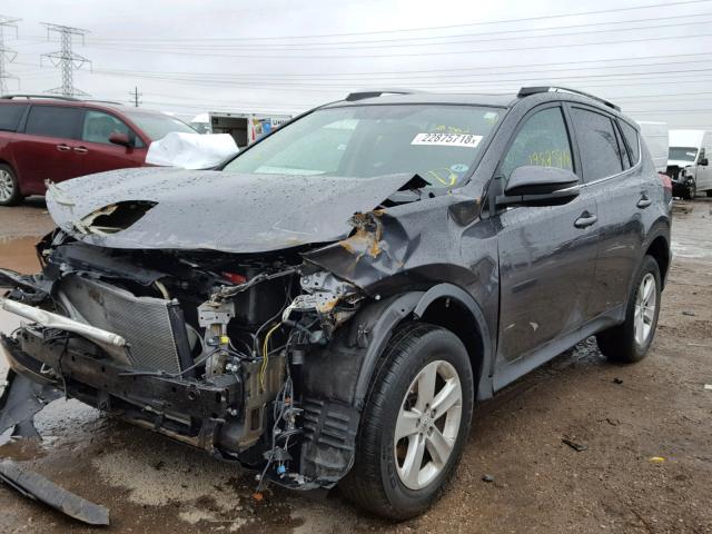 2T3WFREV1DW026044 - 2013 TOYOTA RAV4 XLE GRAY photo 2