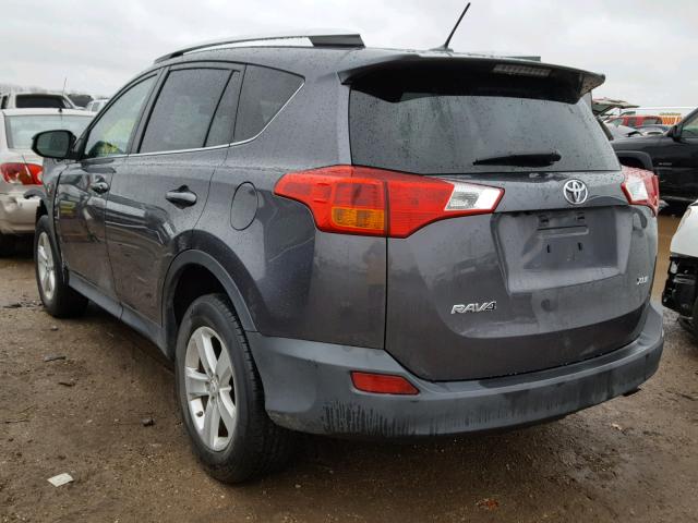 2T3WFREV1DW026044 - 2013 TOYOTA RAV4 XLE GRAY photo 3