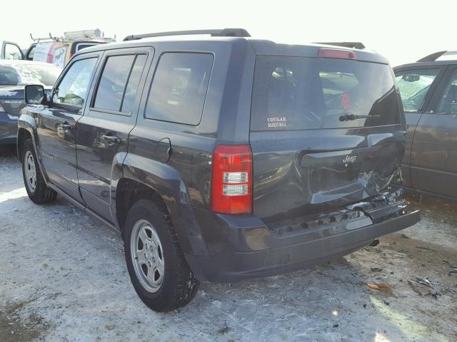 1C4NJPBA6ED574944 - 2014 JEEP PATRIOT SP BLACK photo 3