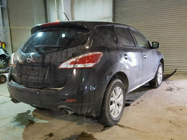 JN8AZ1MU5CW102896 - 2012 NISSAN MURANO S BLACK photo 4