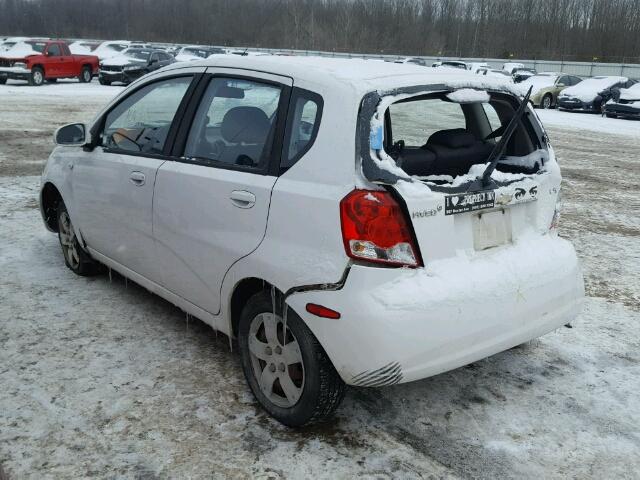 KL1TD66637B764897 - 2007 CHEVROLET AVEO BASE WHITE photo 3