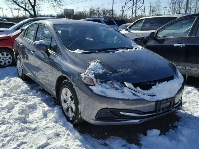 19XFB2F50DE043821 - 2013 HONDA CIVIC LX GRAY photo 1