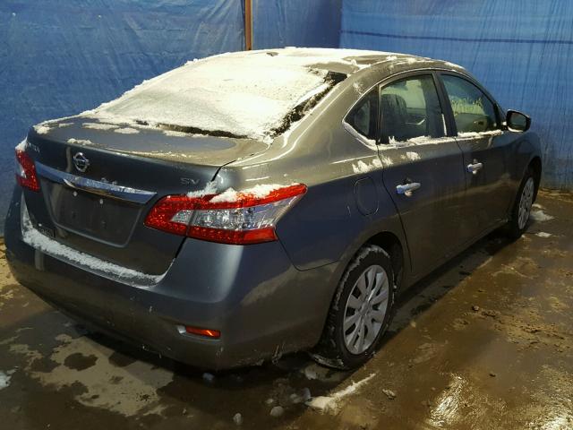 3N1AB7AP9FL665240 - 2015 NISSAN SENTRA S GRAY photo 4