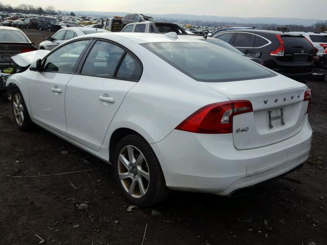 YV1612FS2E2284619 - 2014 VOLVO S60 T5 WHITE photo 3