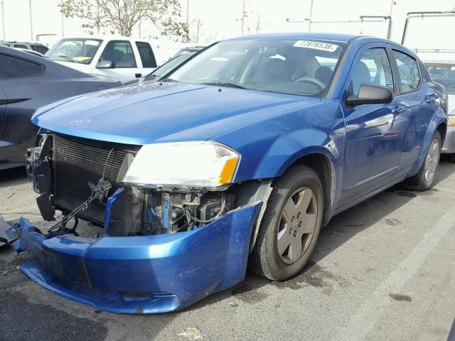 1B3LC46K38N245363 - 2008 DODGE AVENGER SE BLUE photo 2