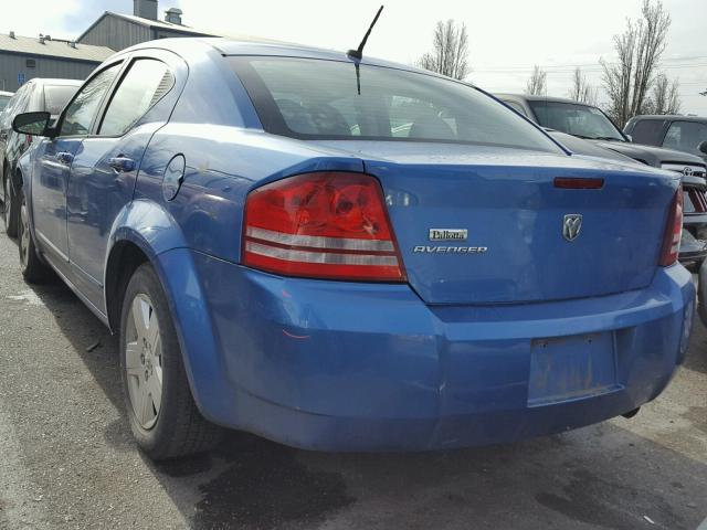 1B3LC46K38N245363 - 2008 DODGE AVENGER SE BLUE photo 3