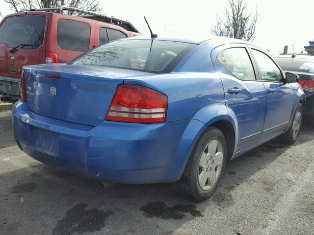 1B3LC46K38N245363 - 2008 DODGE AVENGER SE BLUE photo 4