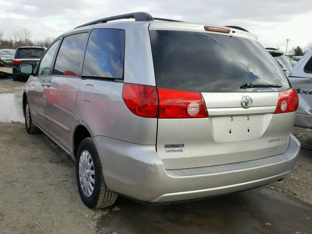 5TDZK23C57S008394 - 2007 TOYOTA SIENNA CE GRAY photo 3