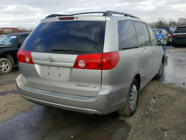 5TDZK23C57S008394 - 2007 TOYOTA SIENNA CE GRAY photo 4