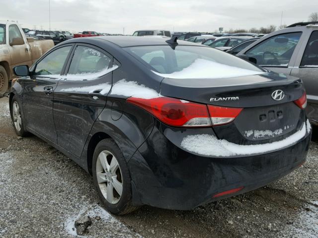 KMHDH4AE4DU560576 - 2013 HYUNDAI ELANTRA GL BLACK photo 3