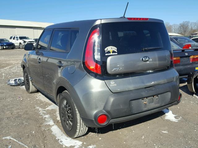 KNDJN2A23E7095718 - 2014 KIA SOUL GRAY photo 3