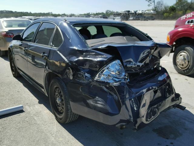 2G1WD5EM8B1206495 - 2011 CHEVROLET IMPALA POL BLUE photo 3