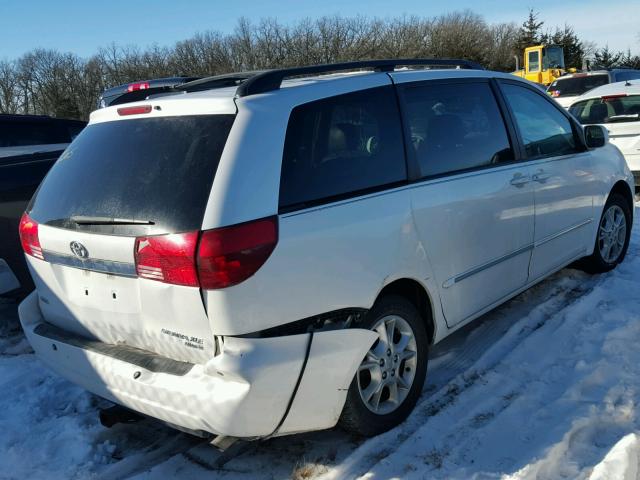 5TDZA22C15S274867 - 2005 TOYOTA SIENNA XLE WHITE photo 4