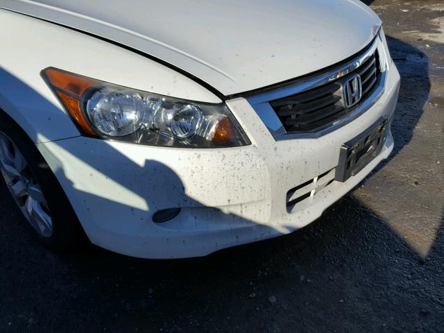 1HGCP36889A010534 - 2009 HONDA ACCORD EXL WHITE photo 9