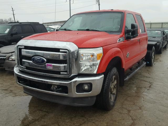 1FT7W2BT7BEB72824 - 2011 FORD F250 SUPER RED photo 2