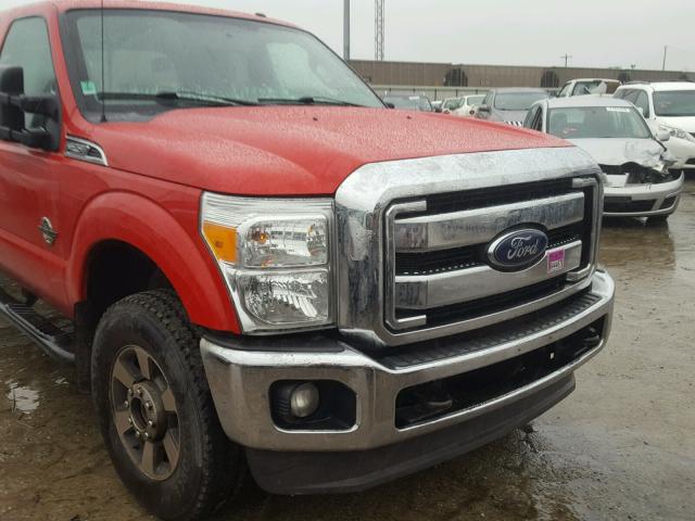 1FT7W2BT7BEB72824 - 2011 FORD F250 SUPER RED photo 9