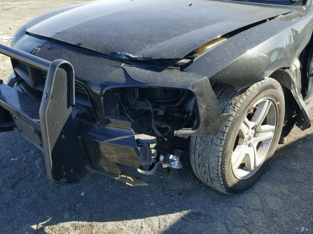 2B3LA43T39H567546 - 2009 DODGE CHARGER BLACK photo 9