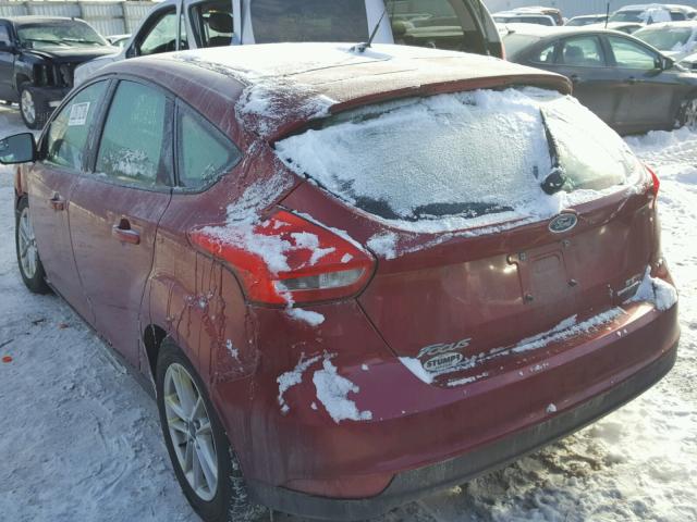 1FADP3K26FL216753 - 2015 FORD FOCUS SE RED photo 3