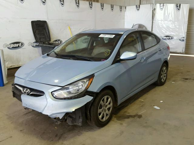 KMHCT4AE9EU716591 - 2014 HYUNDAI ACCENT GLS BLUE photo 2