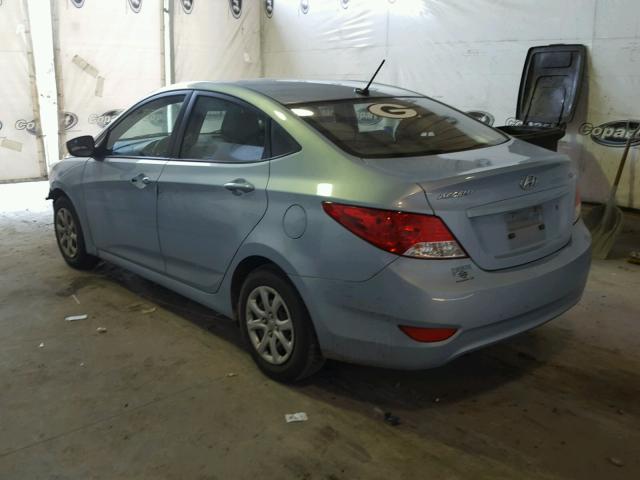 KMHCT4AE9EU716591 - 2014 HYUNDAI ACCENT GLS BLUE photo 3