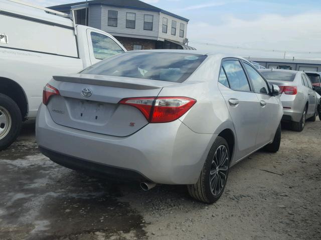 2T1BURHE3EC006874 - 2014 TOYOTA COROLLA L SILVER photo 4