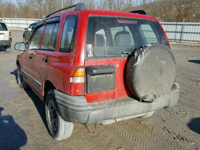 2CNBJ13C2X6930240 - 1999 CHEVROLET TRACKER RED photo 3