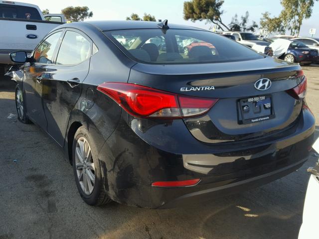 5NPDH4AE4GH659076 - 2016 HYUNDAI ELANTRA SE BLACK photo 3