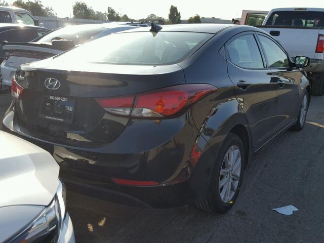 5NPDH4AE4GH659076 - 2016 HYUNDAI ELANTRA SE BLACK photo 4