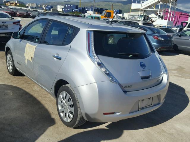 1N4AZ0CP0DC400198 - 2013 NISSAN LEAF S SILVER photo 3