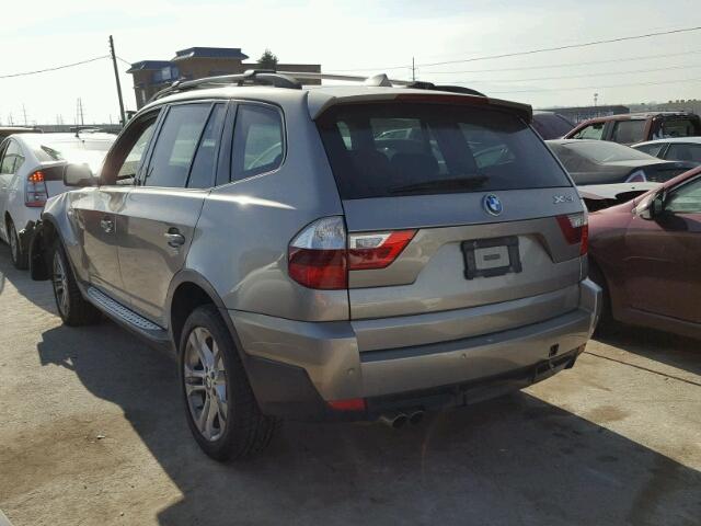 WBXPC93488WJ11044 - 2008 BMW X3 3.0SI GOLD photo 3