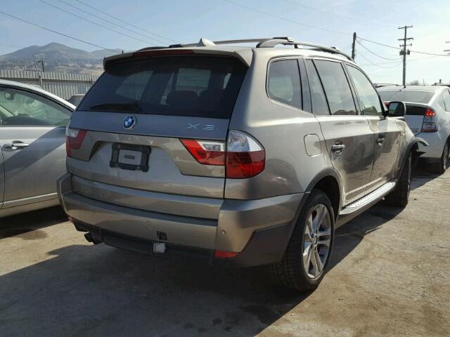 WBXPC93488WJ11044 - 2008 BMW X3 3.0SI GOLD photo 4