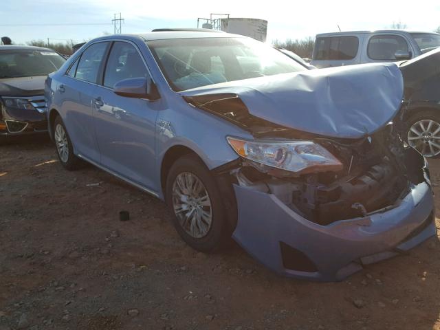 4T1BD1FK2DU076860 - 2013 TOYOTA CAMRY HYBR BLUE photo 1