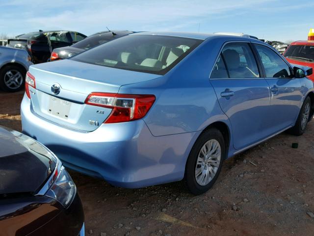 4T1BD1FK2DU076860 - 2013 TOYOTA CAMRY HYBR BLUE photo 4