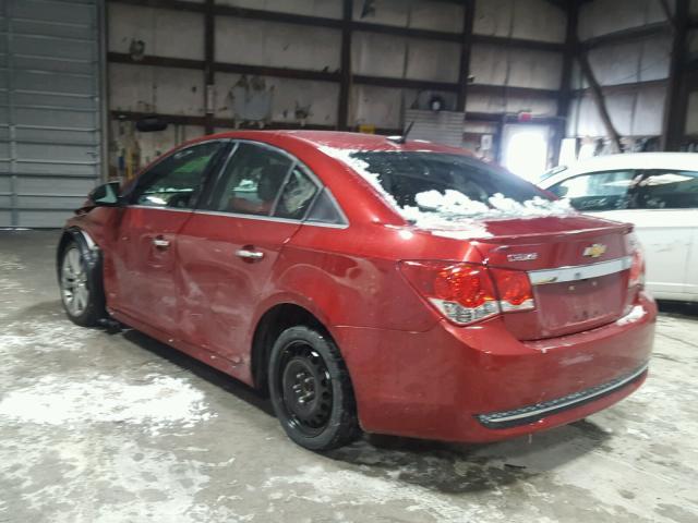 1G1PG5SBXD7177800 - 2013 CHEVROLET CRUZE LTZ RED photo 3