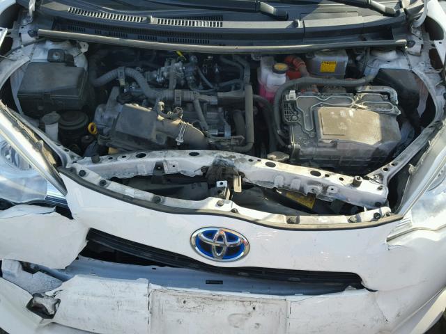 JTDKDTB36D1549921 - 2013 TOYOTA PRIUS C WHITE photo 7