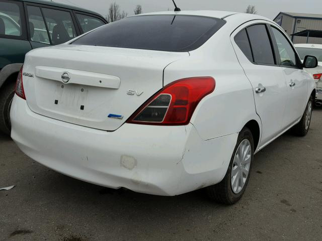 3N1CN7AP7CL828088 - 2012 NISSAN VERSA S WHITE photo 4