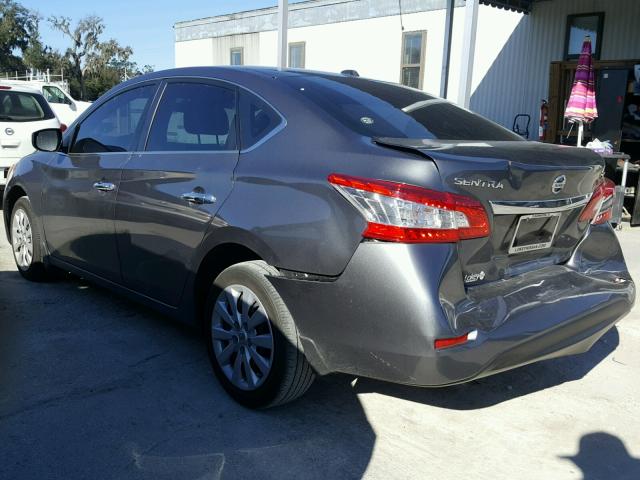 3N1AB7AP1FL689774 - 2015 NISSAN SENTRA S GRAY photo 3