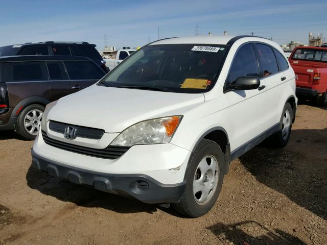 JHLRE38367C079937 - 2007 HONDA CR-V LX WHITE photo 2