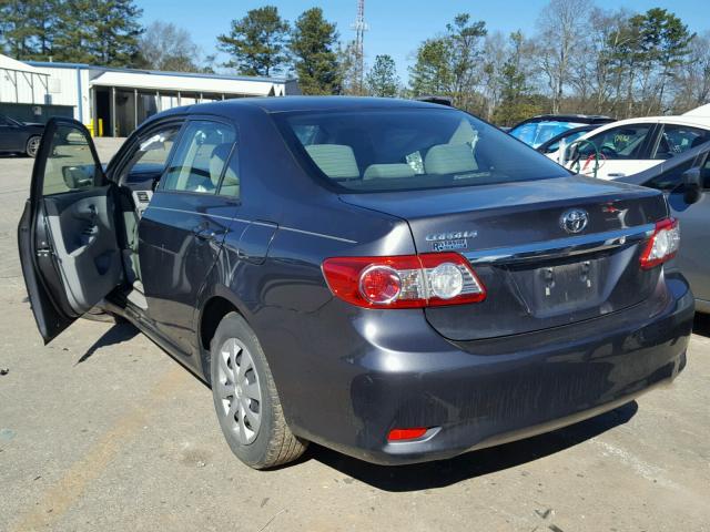 JTDBU4EE4DJ117153 - 2013 TOYOTA COROLLA BA GRAY photo 3